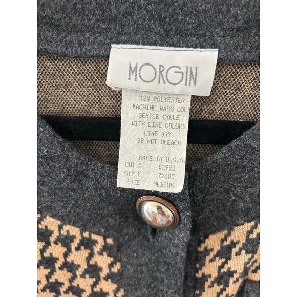 Y2K 90s academia houndstooth print formal office siren corpcore blazer buttons M - Picture 8 of 8